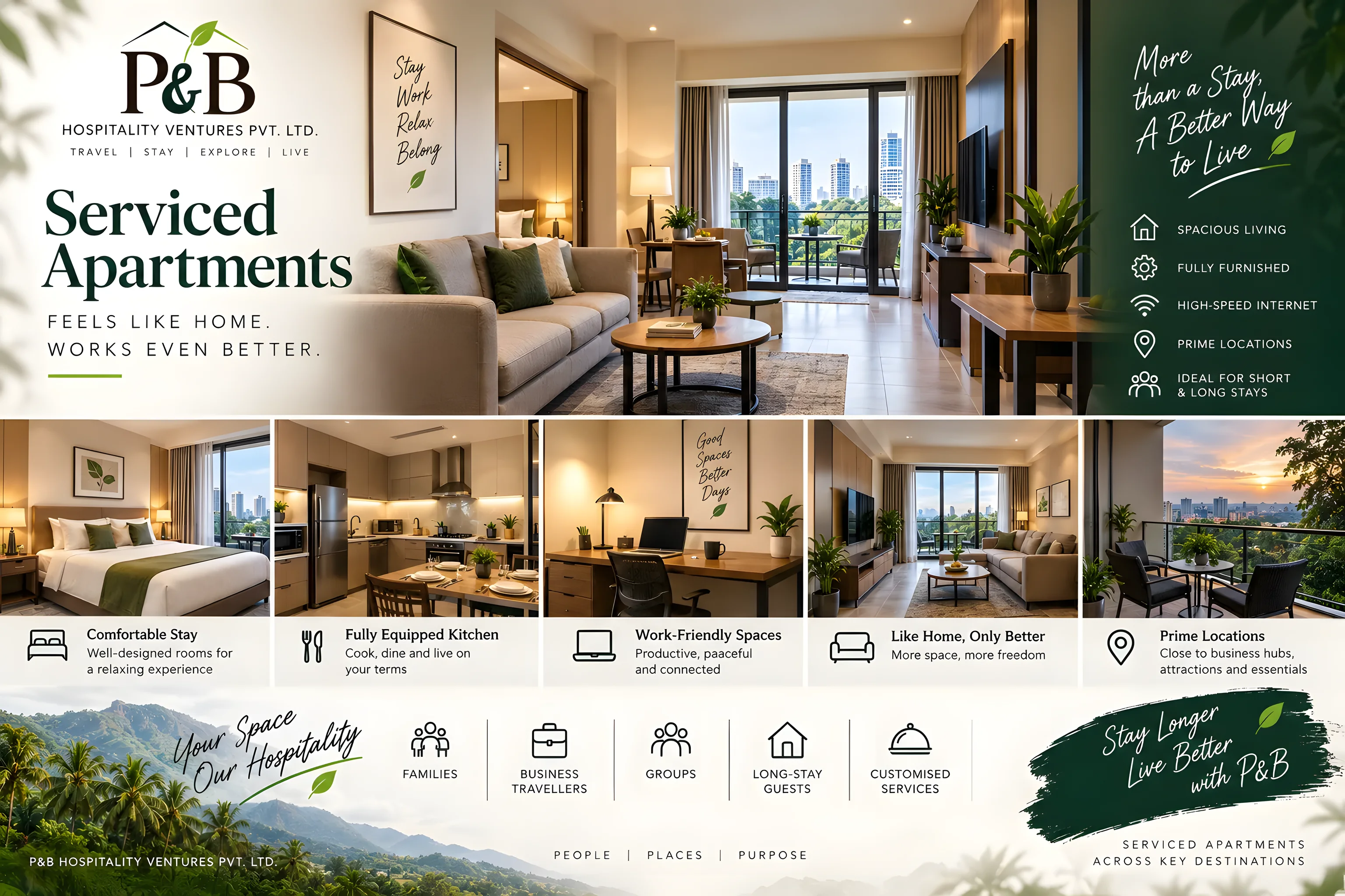 P&B Serviced Apartments concept board